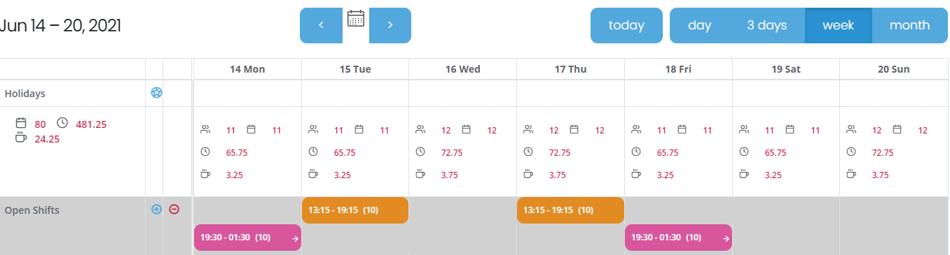 Managing Open Shifts